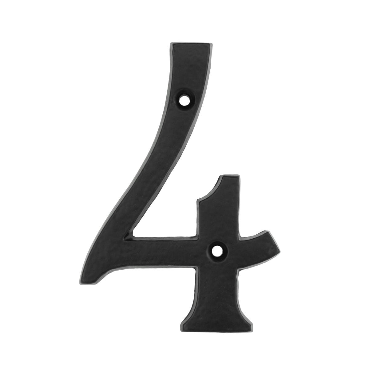 Geveldecoratie Nummers & Letters Gevelnummer 4 vier oud zwart ijzer - 101 mm