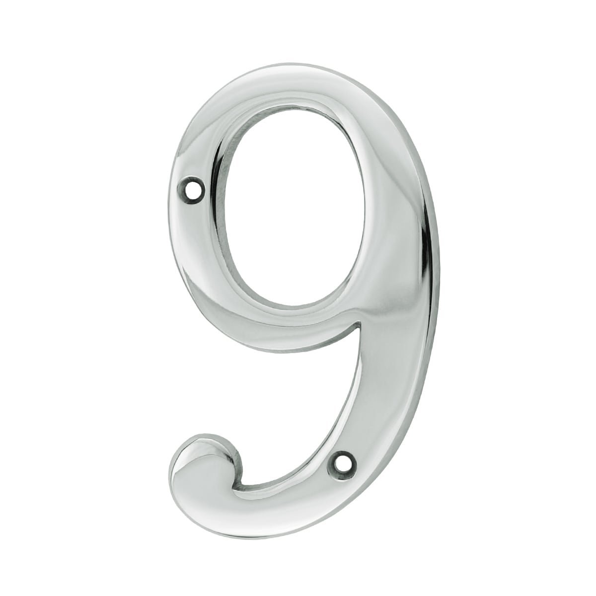 Number wall 9 nine trendy chrome - 102 mm