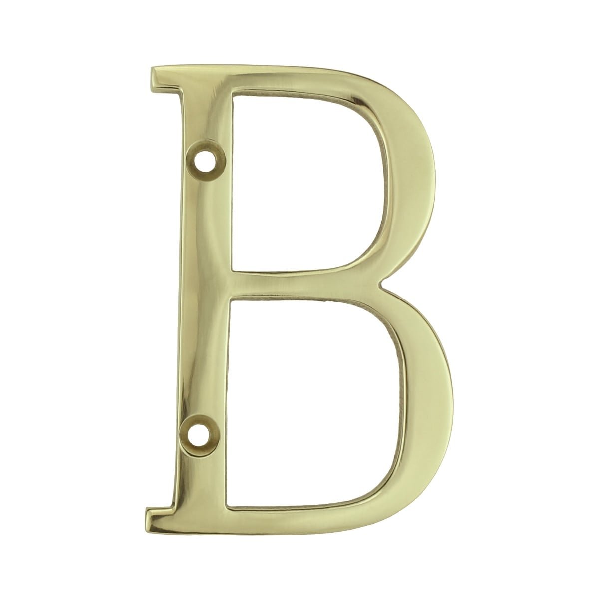 Door letter B polished brass - 76 mm