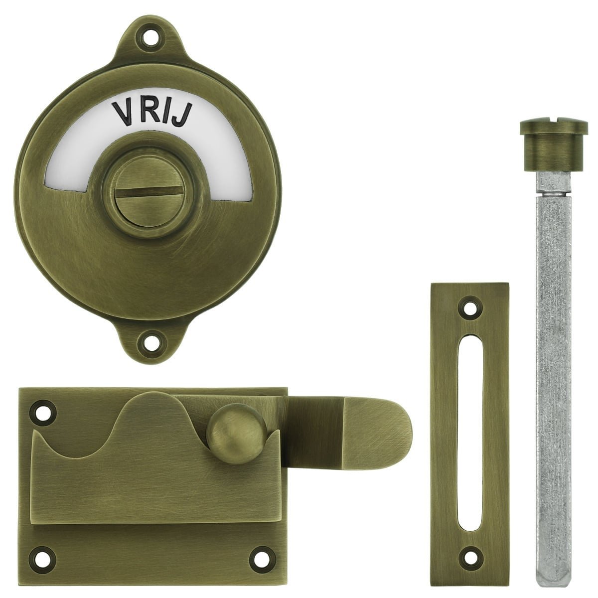 Door lock lever free occupied bronze - Ø 60 mm