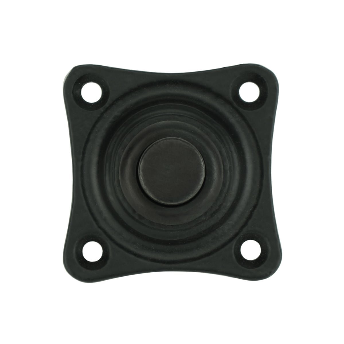 Doorbell knob black cast iron Lychen - 38 mm