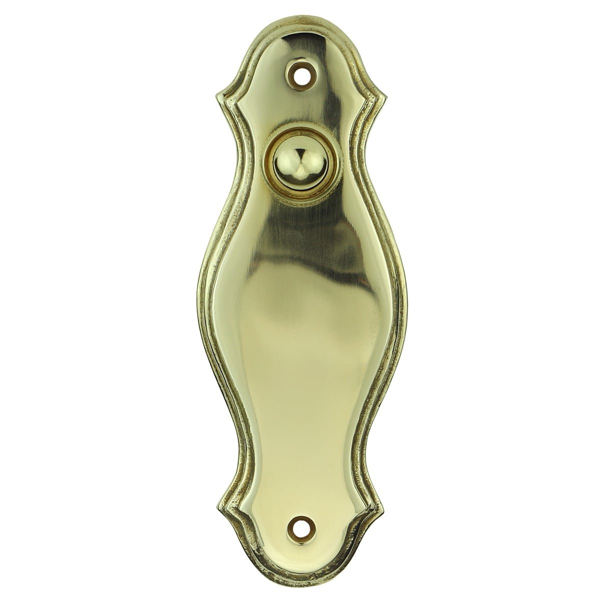 Doorbell plate polished brass Alzey - 133 mm
