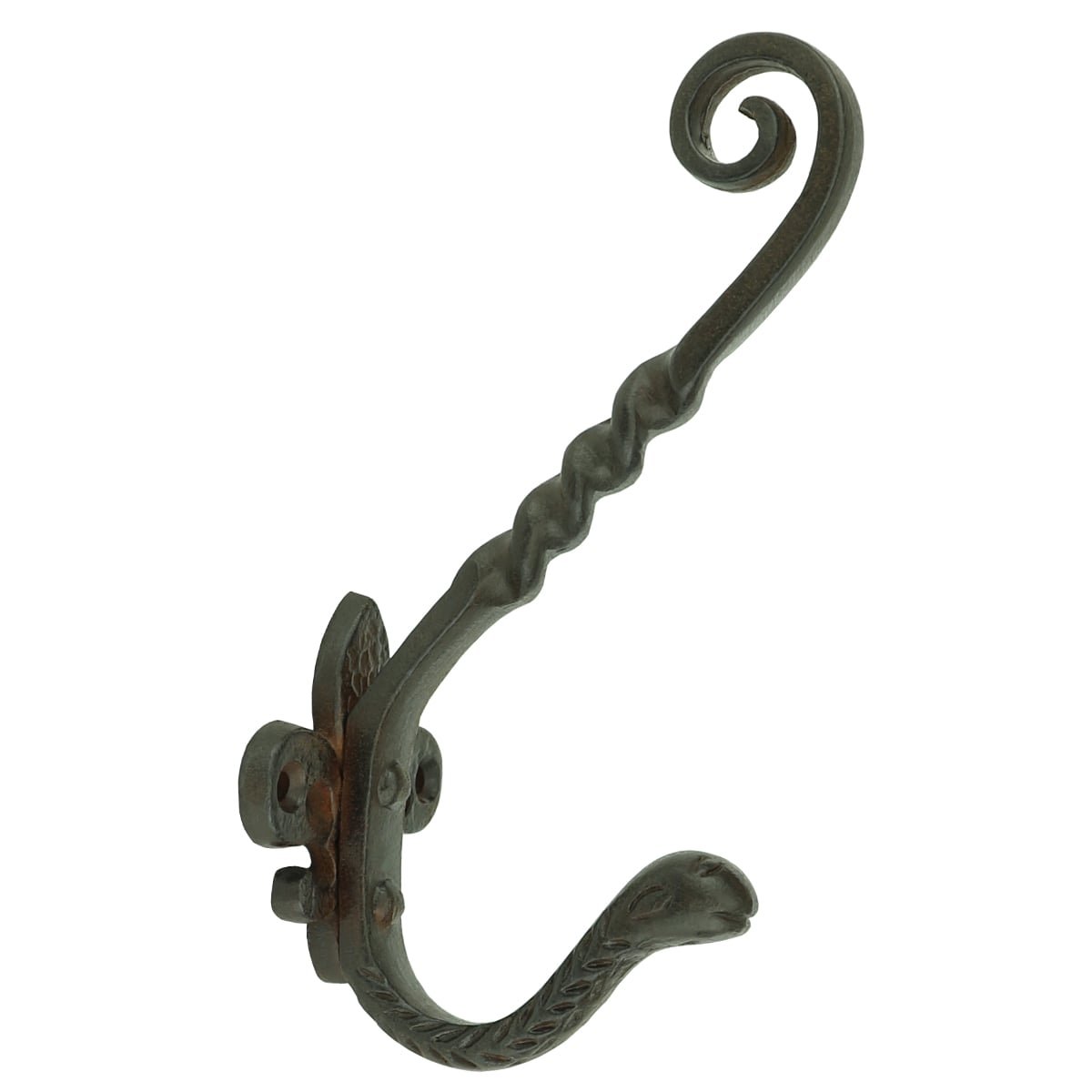 Coat hook twisted wrought iron Rhens - 142 mm