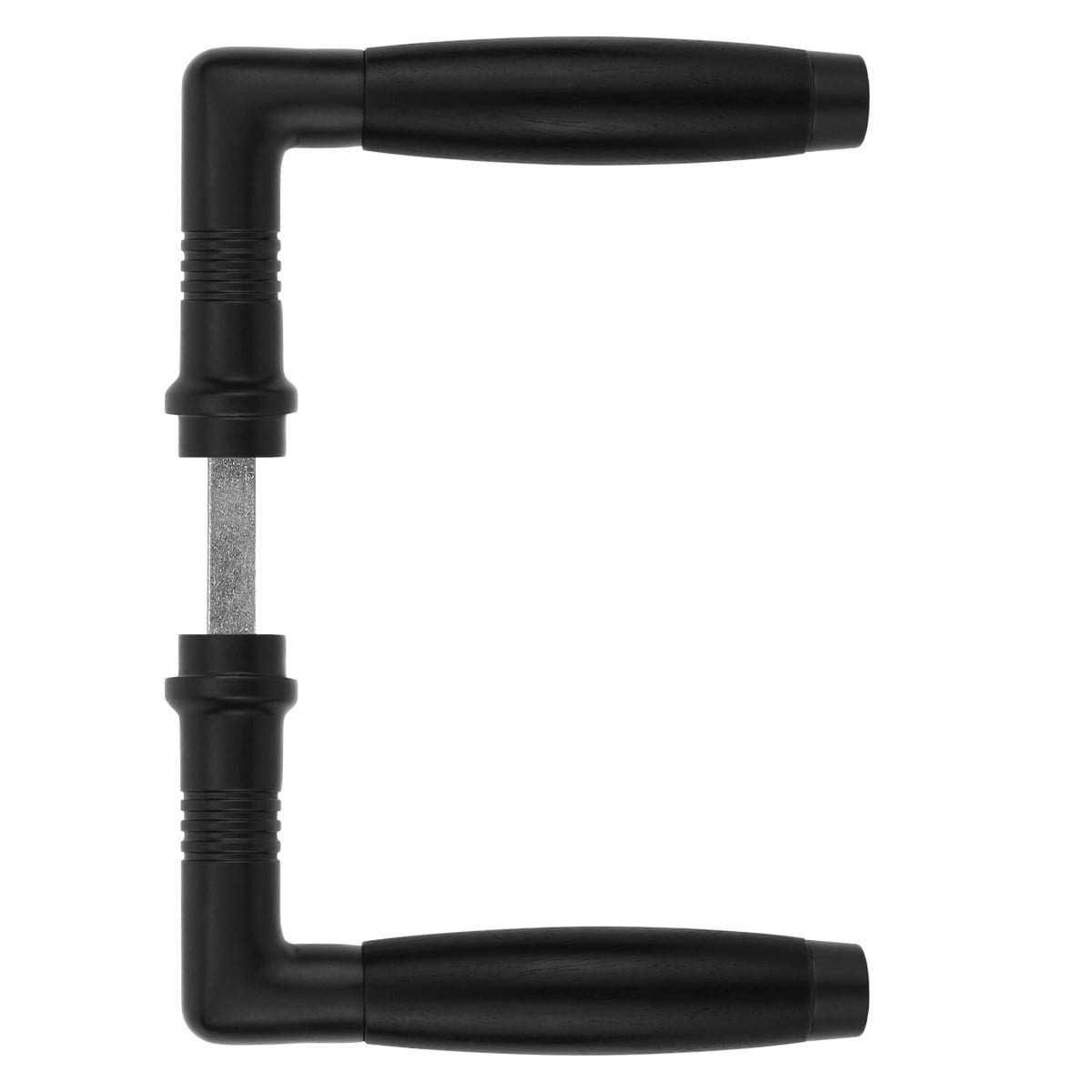 Door handle iron black grip Dargun - 110 mm