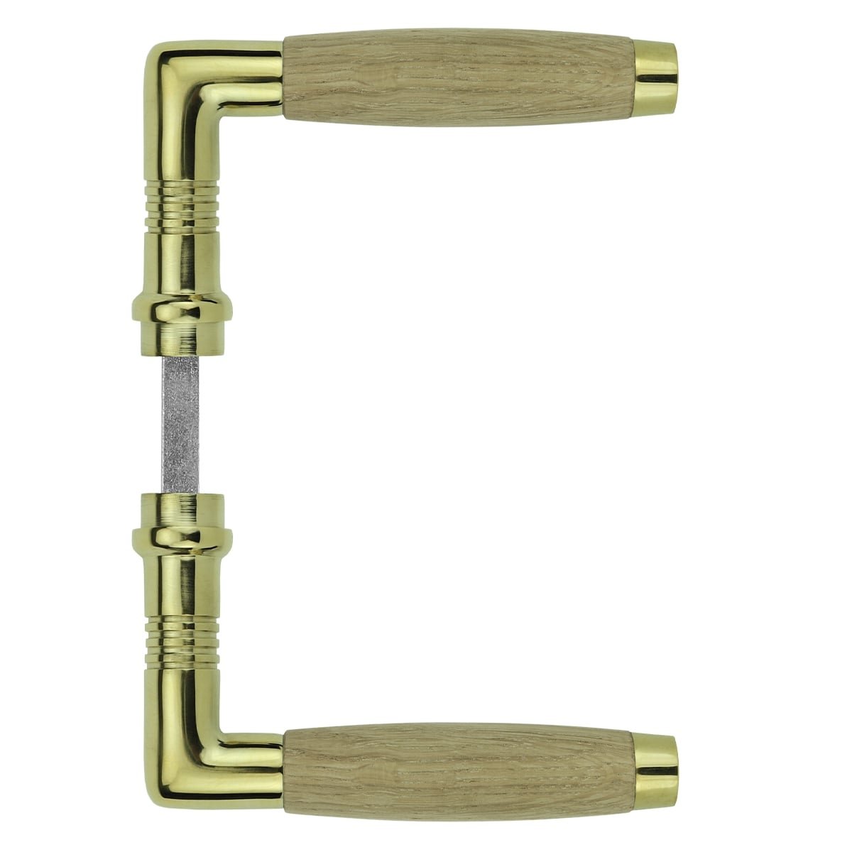 Door crutch brass oak handle Sulza - 110 mm