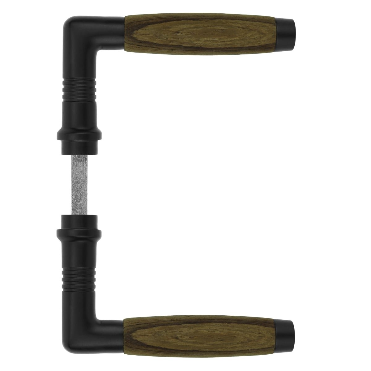 Door handle black iron wood Düben - 110 mm