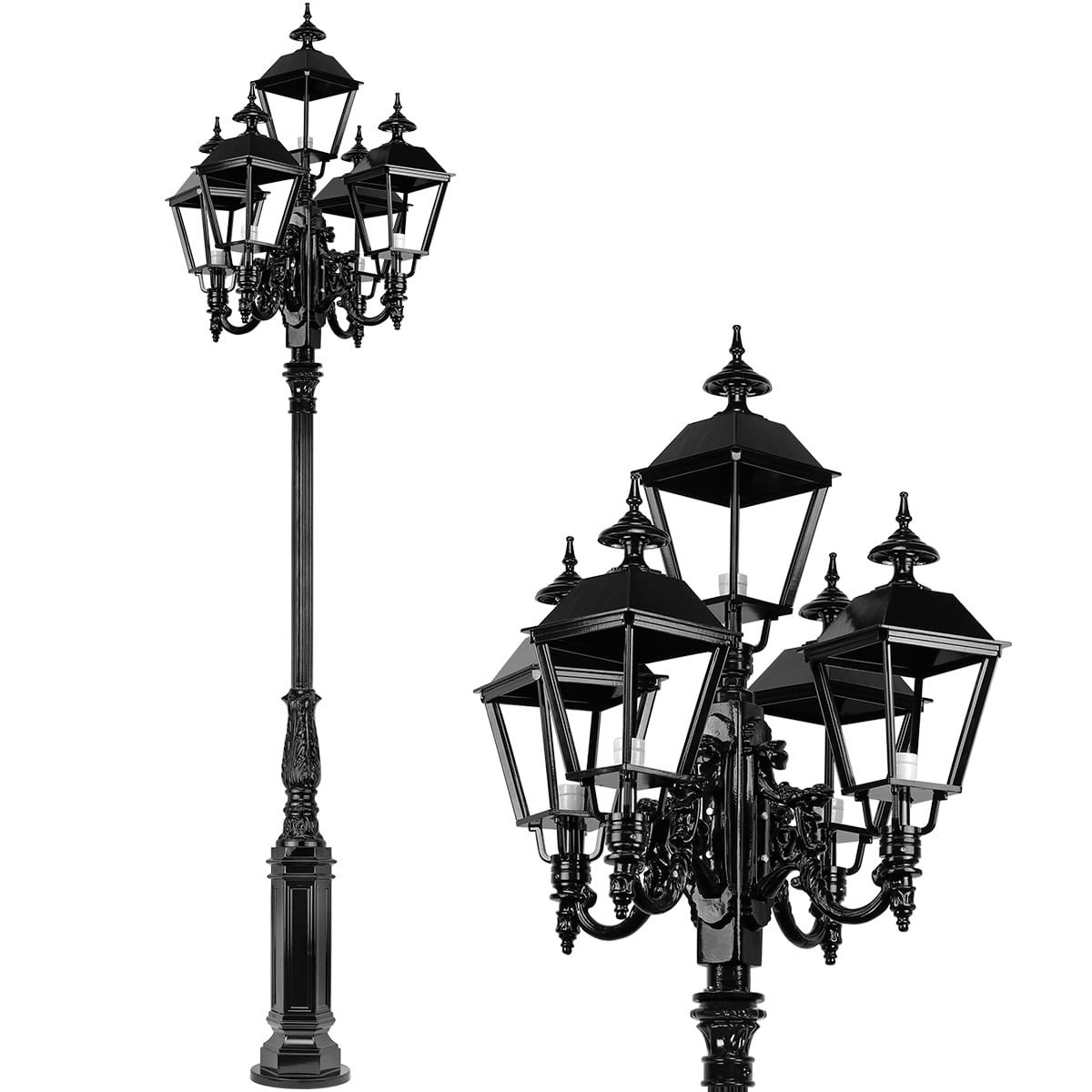 Lanterne de rue Couwelaar 5-Lampes - 330 cm