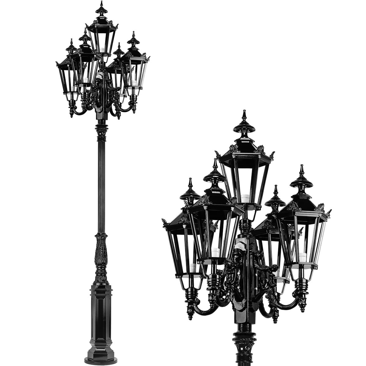 Lanterne de rue Ellerhuizen 5-Lampes - 330 cm