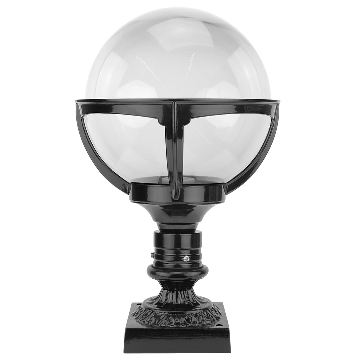 Buitenlampen Retro Design Tuinbol op voet helder glas Aasterberg - 40 cm
