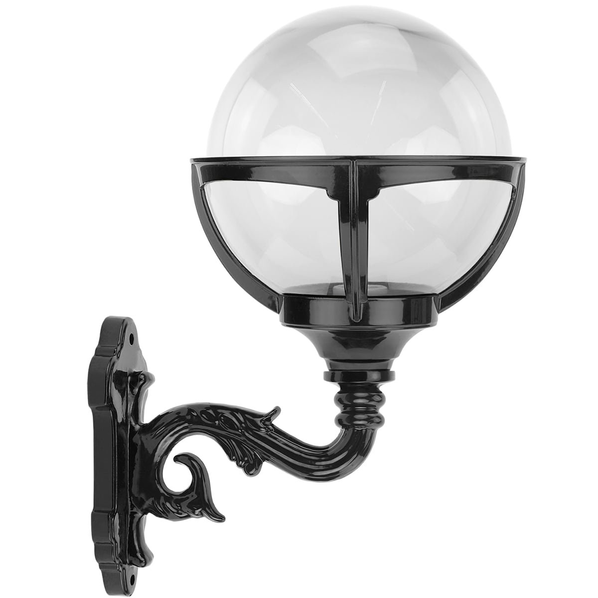 Fence lamp clear globe Assendelft - 50 cm