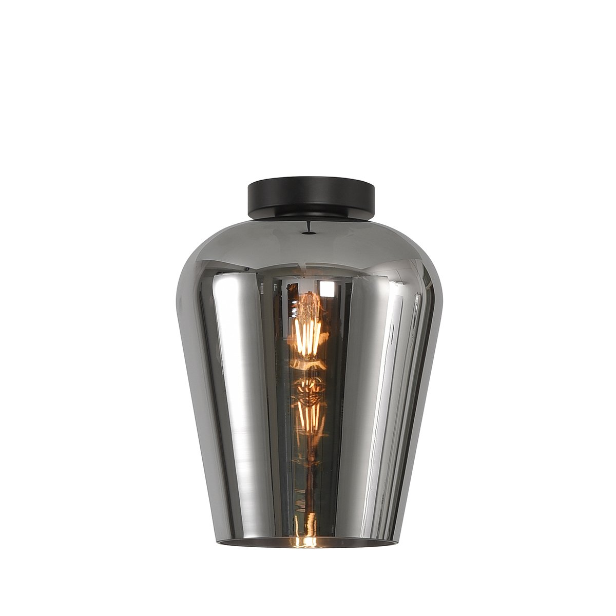Loftlampe kalk sølv glas Agordo - Ø 24 cm