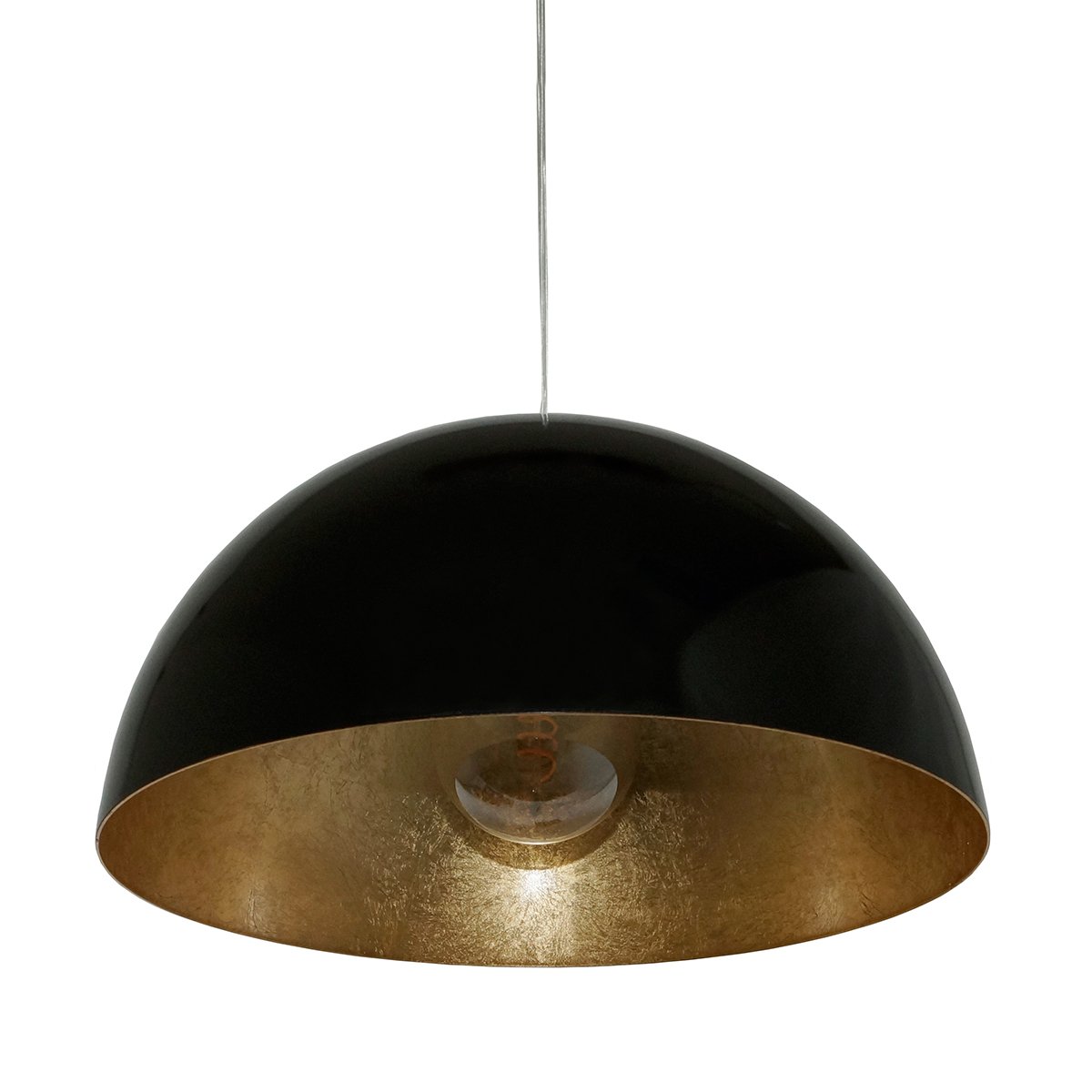 Hængelampe skål industriel sort Scilla  - Ø 50 cm