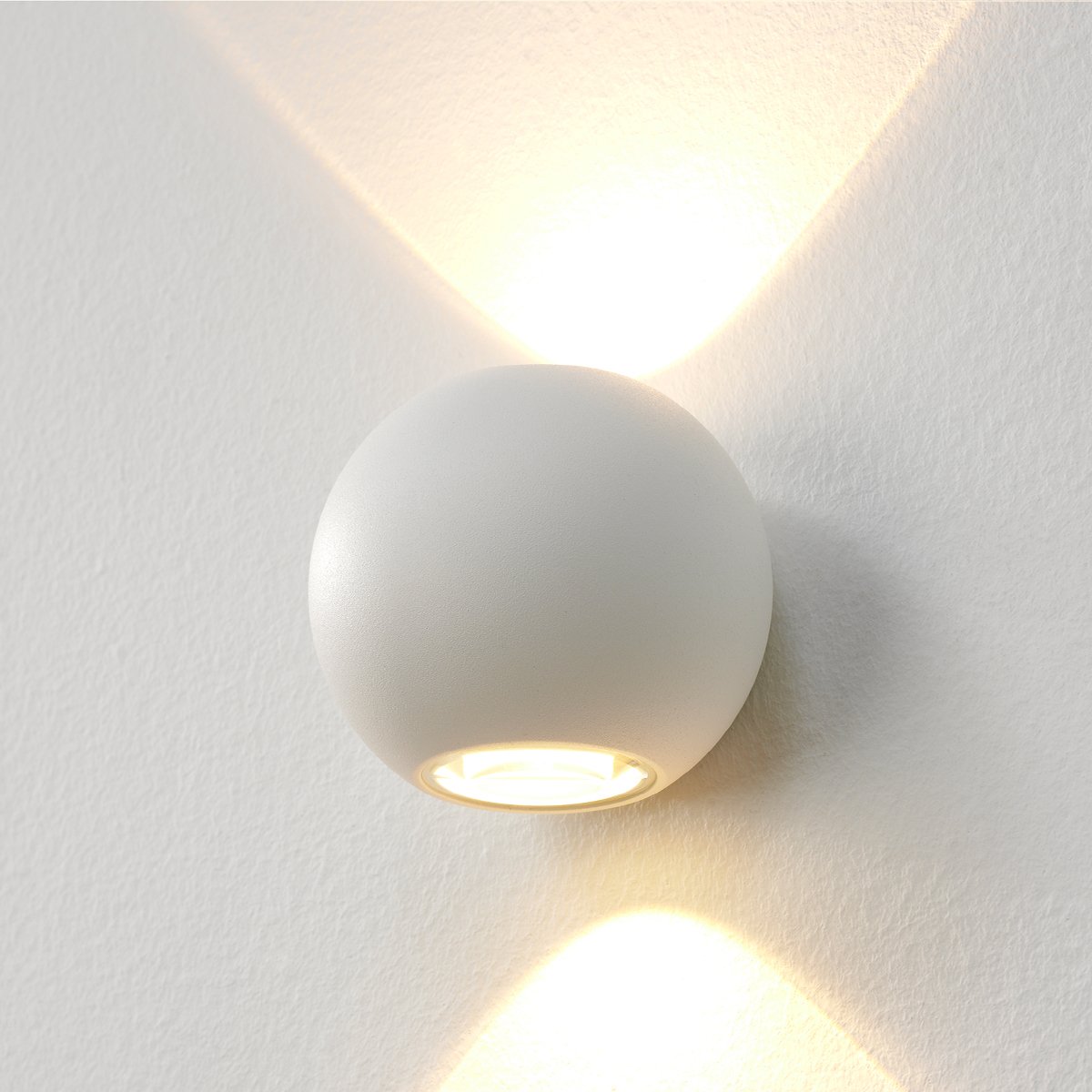 Wall lamp bulb up down white Aviano - Ø 10 cm