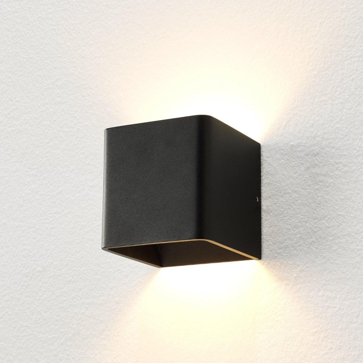 Wall lamp led up down black Carré - 10 cm