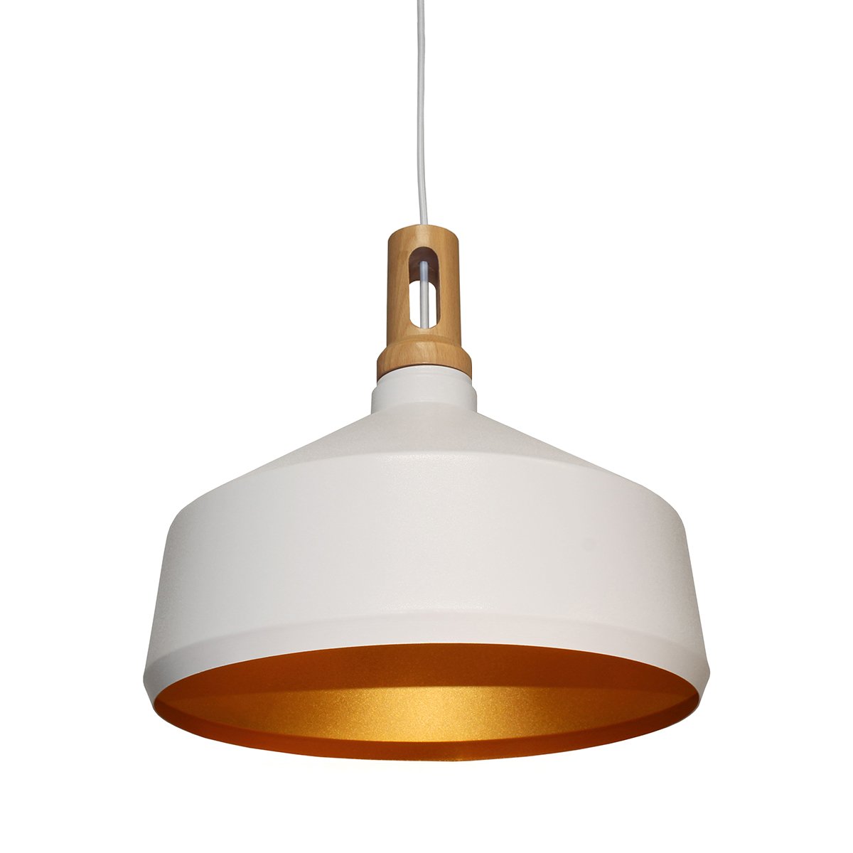 Plafondlamp retro wit goud Allein - Ø 36 cm