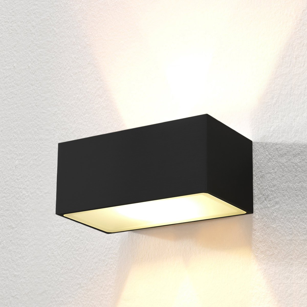 Væglampe design Up Down sort Ayas - 13 cm